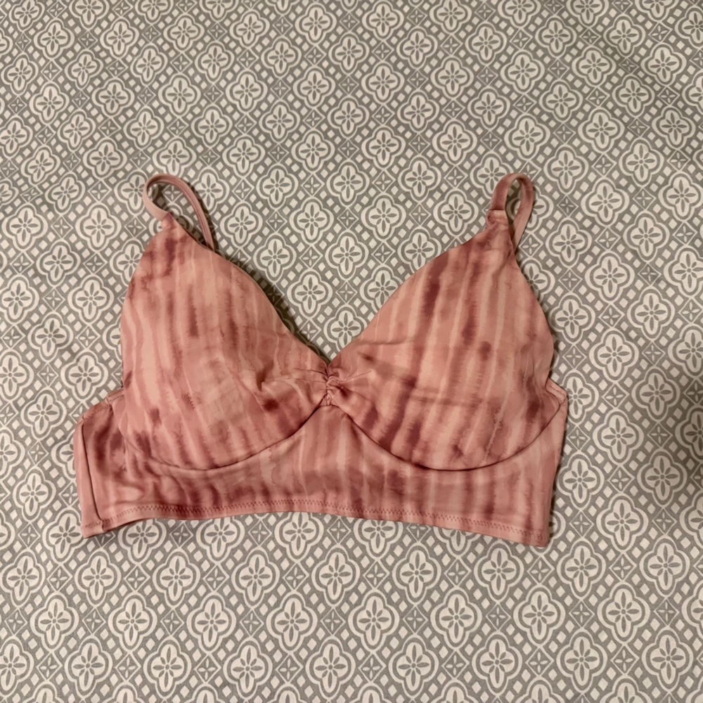 Shade & Shore Pink Tie-Dye Bralette